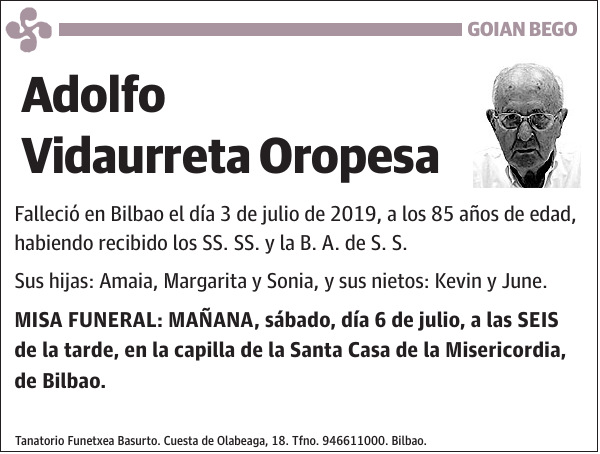 Adolfo Vidaurreta Oropesa