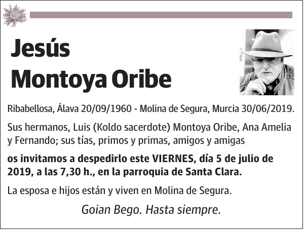 Jesús Montoya Oribe Ribabellosa