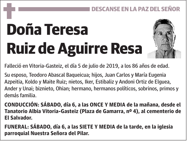 Teresa Ruiz de Aguirre Resa