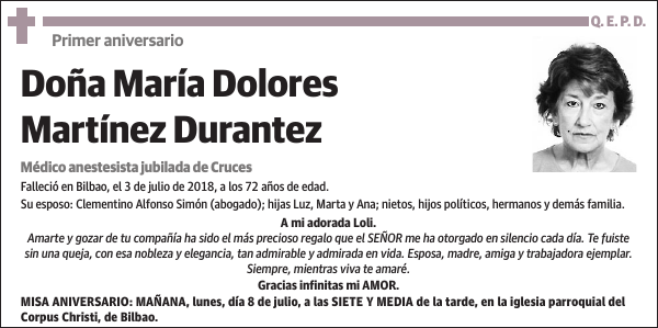 María Dolores Martínez Durantez