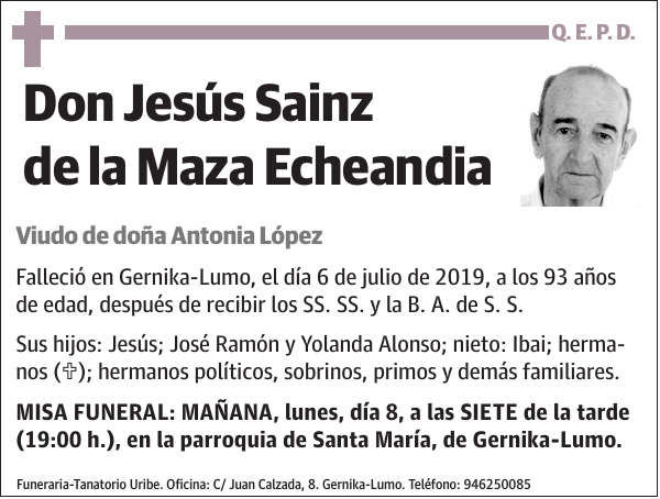 Jesús Sainz de la Maza Echeandia