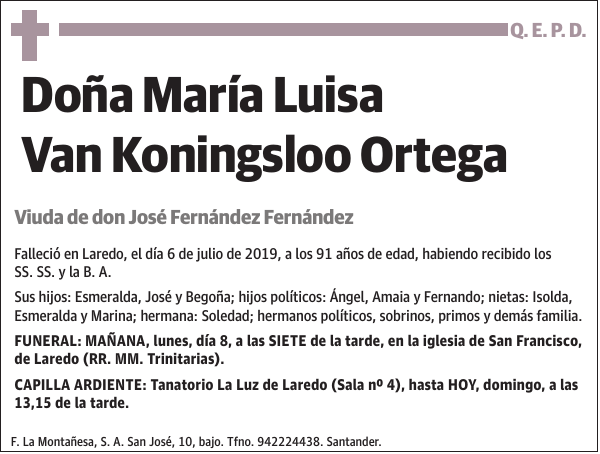 María Luisa Van Koningsloo Ortega