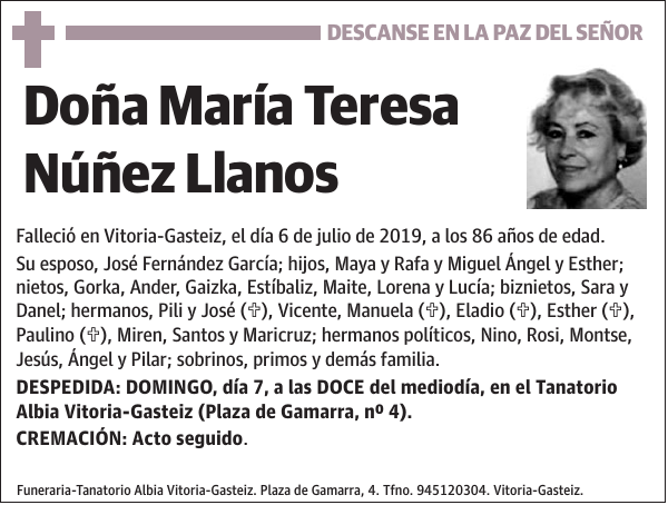 María Teresa Núñez Llanos