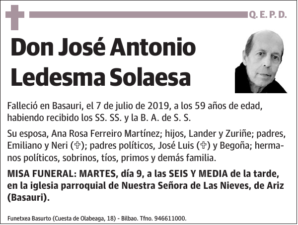 José Antonio Ledesma Solaesa