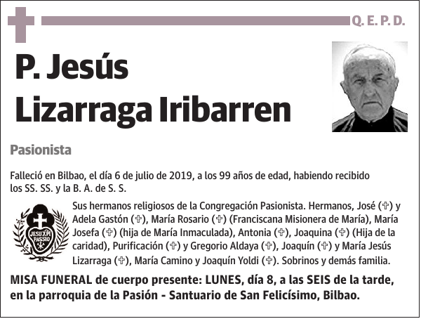 P. Jesús Lizarraga Iribarren