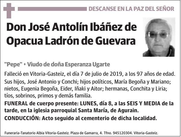 José Antolín Ibáñez de Opacua Ladrón de Guevara