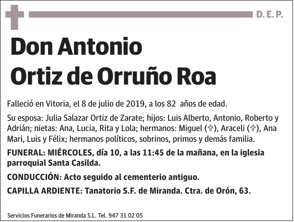 Antonio Ortiz de Orruño Roa