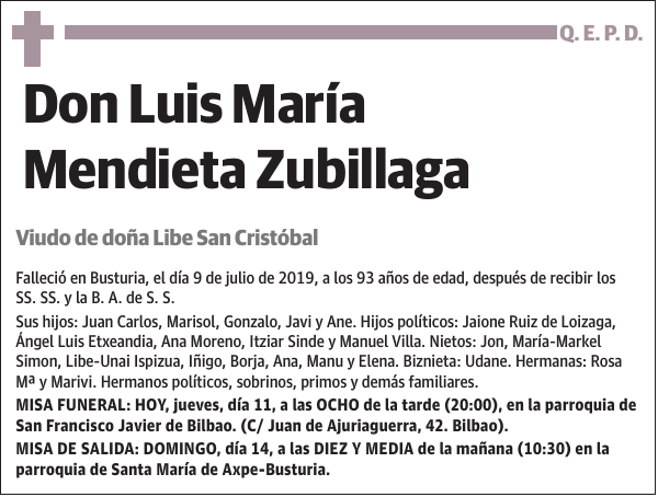 Luis María Mendieta Zubillaga