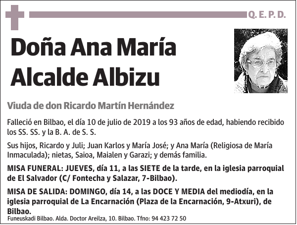 Ana María Alcalde Albizu