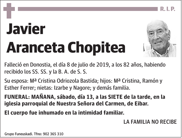 Javier Aranceta Chopitea