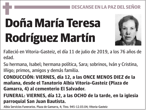 María Teresa Rodríguez Martín