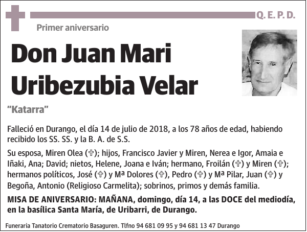 Juan Mari Uribezubia Velar