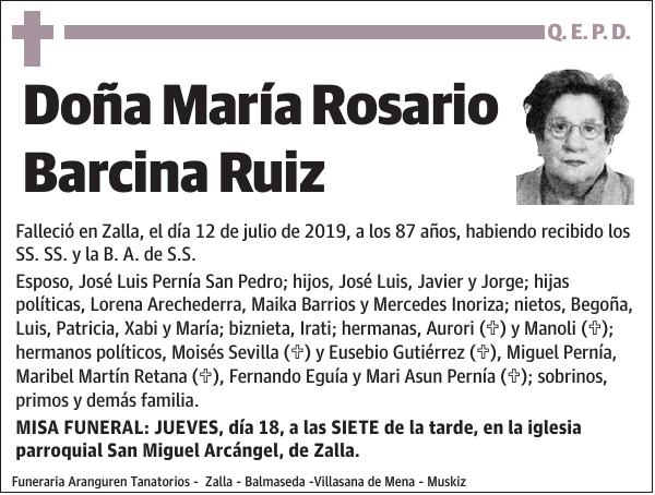 María Rosario Barcina Ruiz