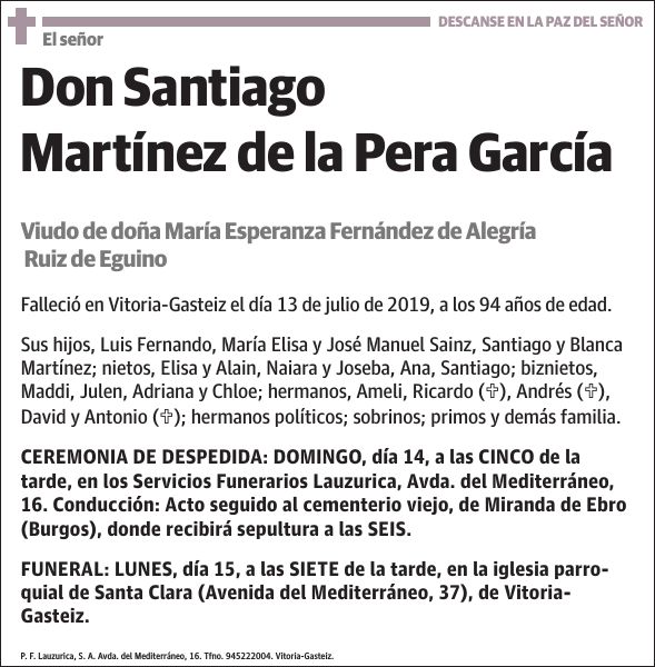 Santiago Martínez de la Pera García