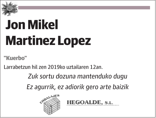 Jon Mikel Martinez Lopez