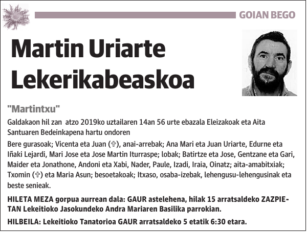 Martin Uriarte Lekerikabeaskoa