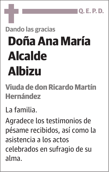 Ana María Alcalde Albizu