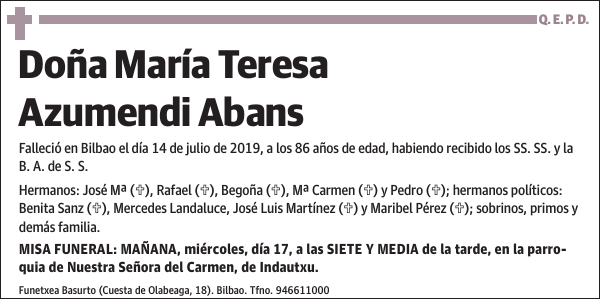 María Teresa Azumendi Abans