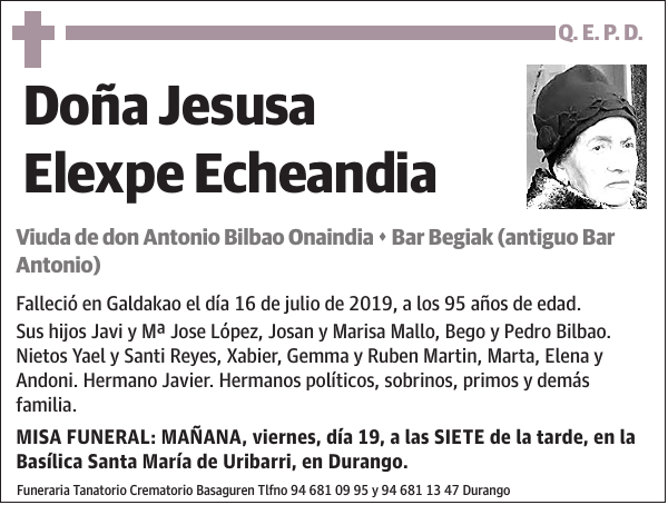 Jesusa Elexpe Echeandia