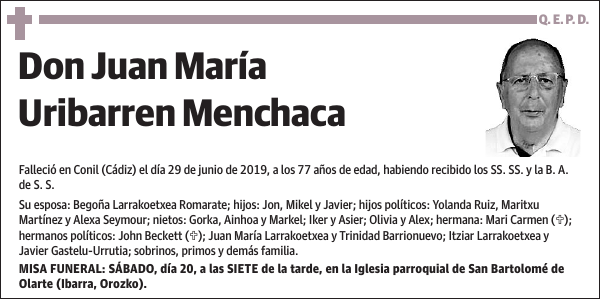 Juan María Uribarren Menchaca