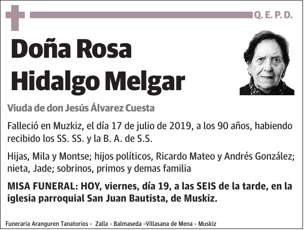 Rosa Hidalgo Melgar