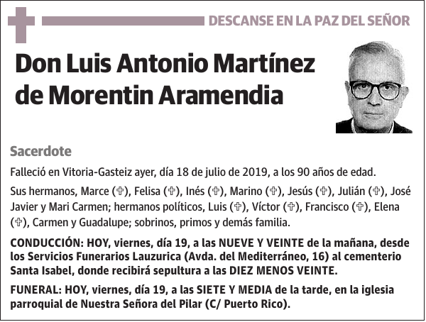 Luis Antonio Martínez de Morentin Aramendia