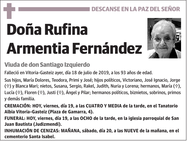 Rufina Armentia Fernández