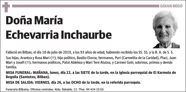 María Echevarria Inchaurbe