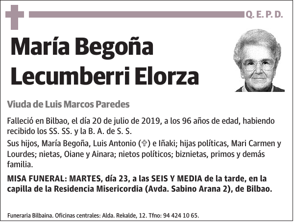 María Begoña Lecumberri Elorza