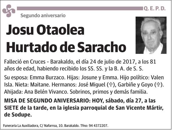 Josu Otaolea Hurtado de Saracho