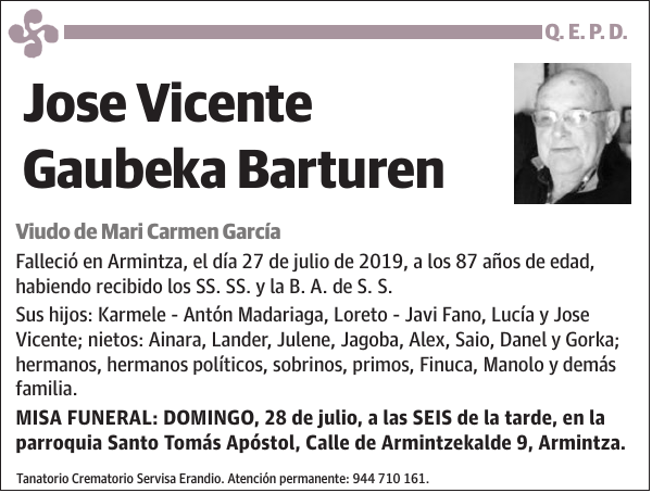 Jose Vicente Gaubeka Barturen