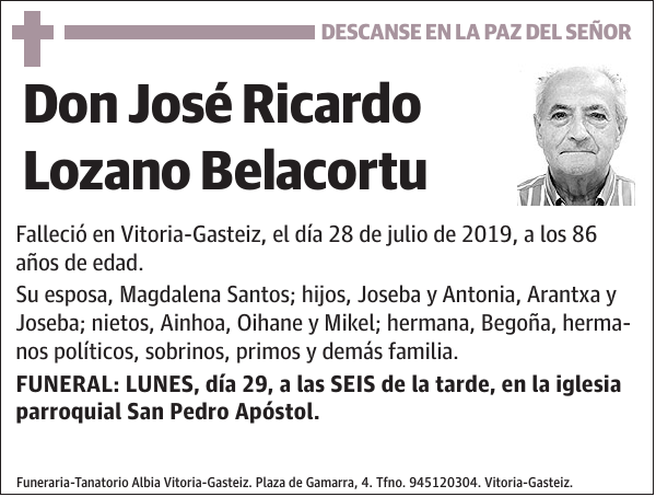 José Ricardo Lozano Belacortu