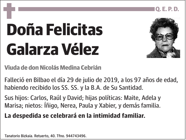 Felicitas Galarza Vélez