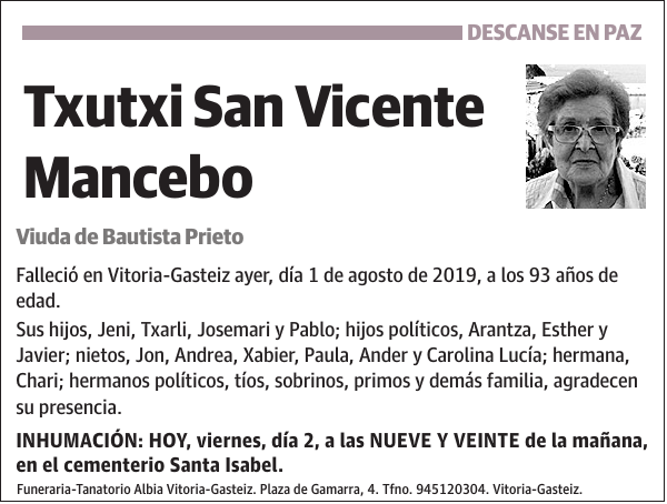 Txutxi San Vicente Mancebo