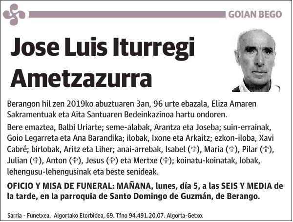 Jose Luis Iturregi Ametzazurra