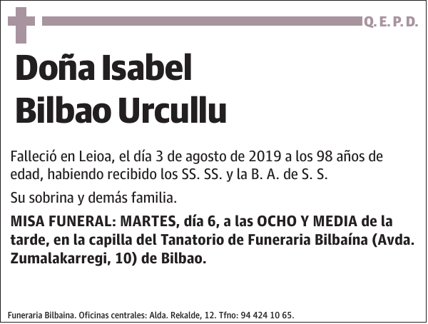 Isabel Bilbao Urcullu