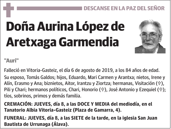 Aurina López de Aretxaga Garmendia