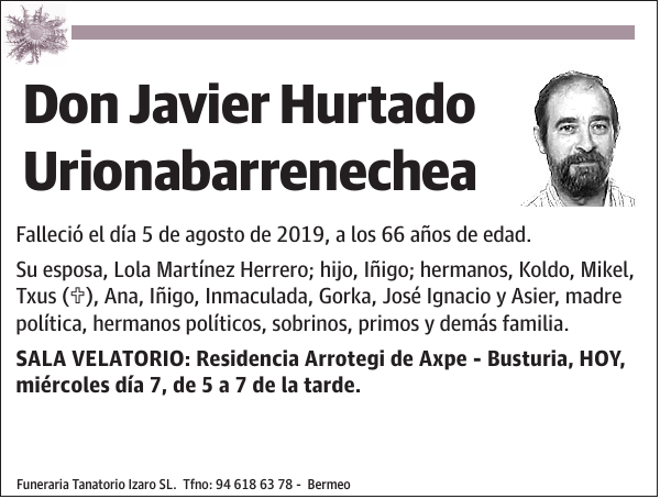 Javier Hurtado Urionabarrenechea