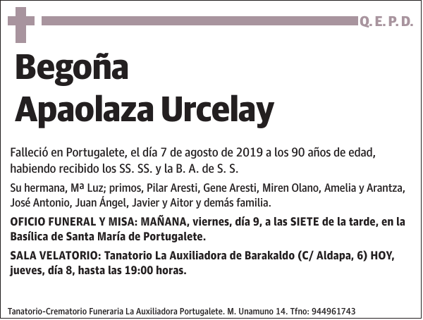 Begoña Apaolaza Urcelay