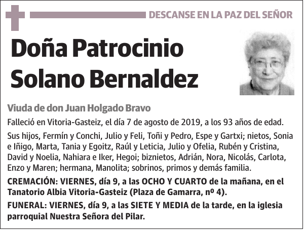 Patrocinio Solano Bernaldez