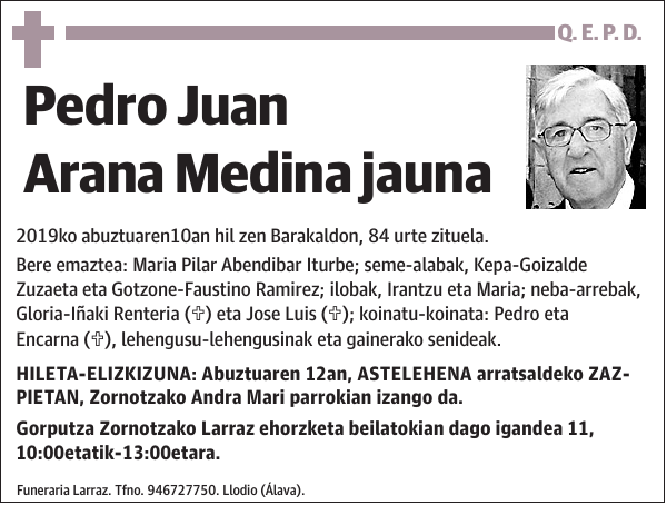 Pedro Juan Arana Medina