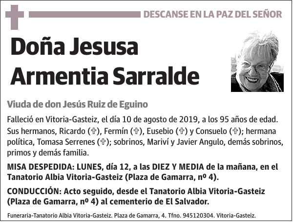 Jesusa Armentia Sarralde