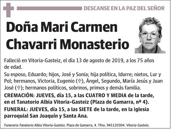 Mari Carmen Chavarri Monasterio