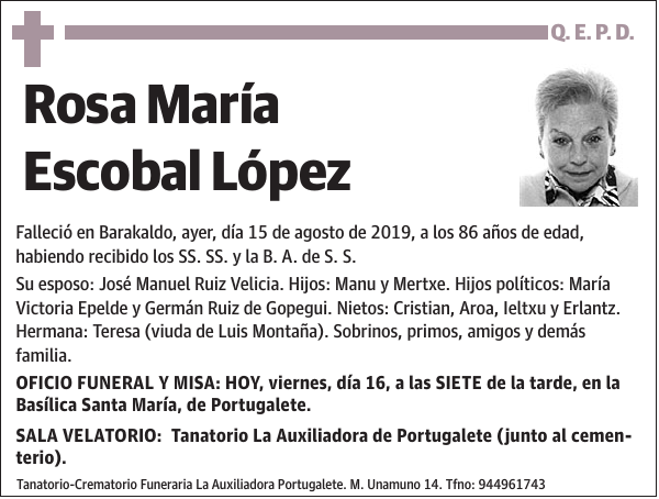 Rosa María Escobal López