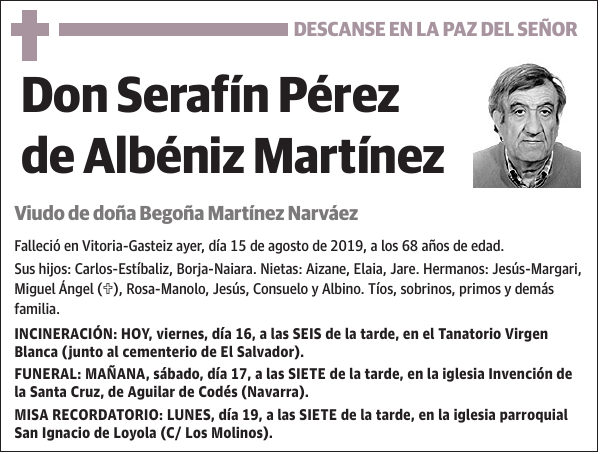 Serafín Pérez de Albéniz Martínez