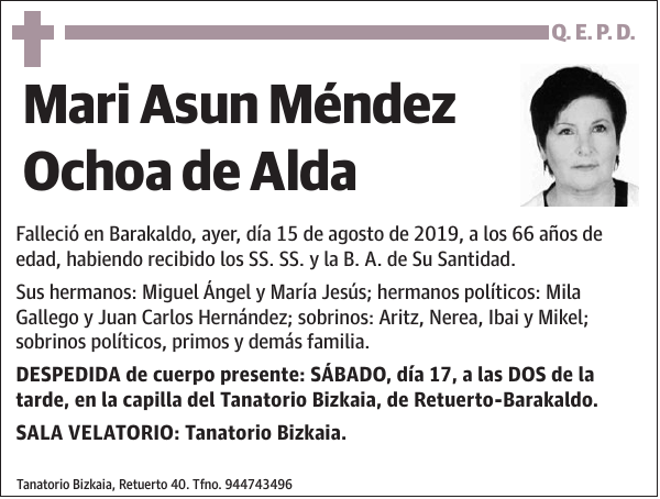 Mari Asun Méndez Ochoa de Alda