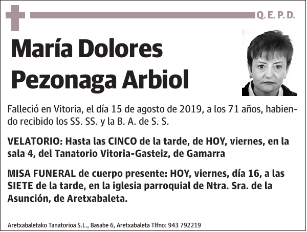 María Dolores Pezonaga Arbiol