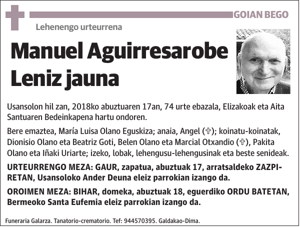 Manuel Aguirresarobe Leniz