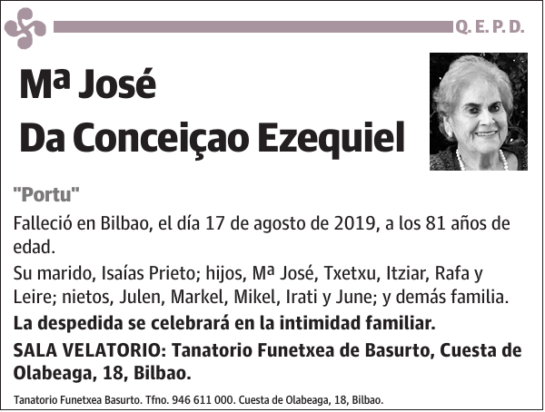 Mª José Da Conceiçao Ezequiel