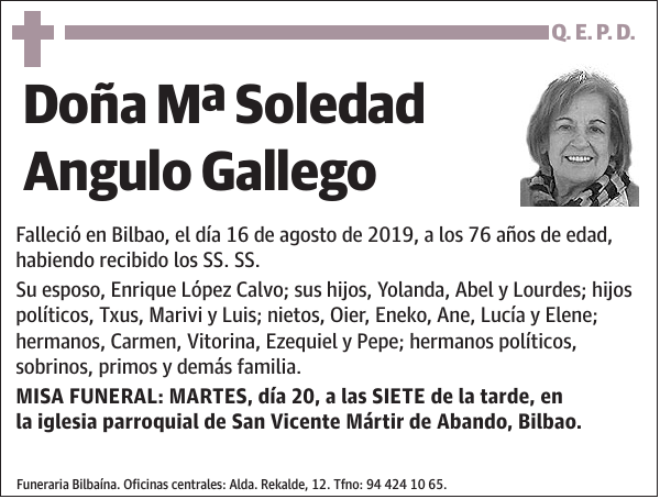 Mª Soledad Angulo Gallego